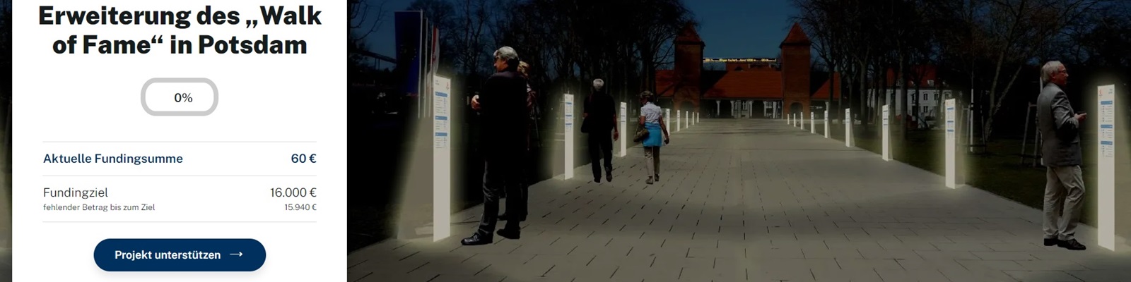 Crowdfunding-Kampagne für die Erweiterung des „Walk of Fame“ in Potsdam